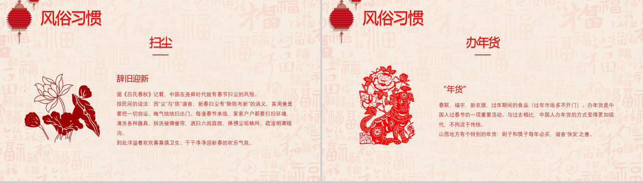 中国风春节传统文化宣传PPT模板