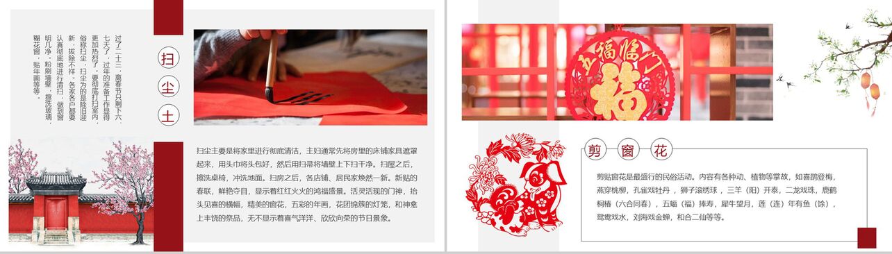 2019年猪年传统民俗小年春节习俗PPT模板
