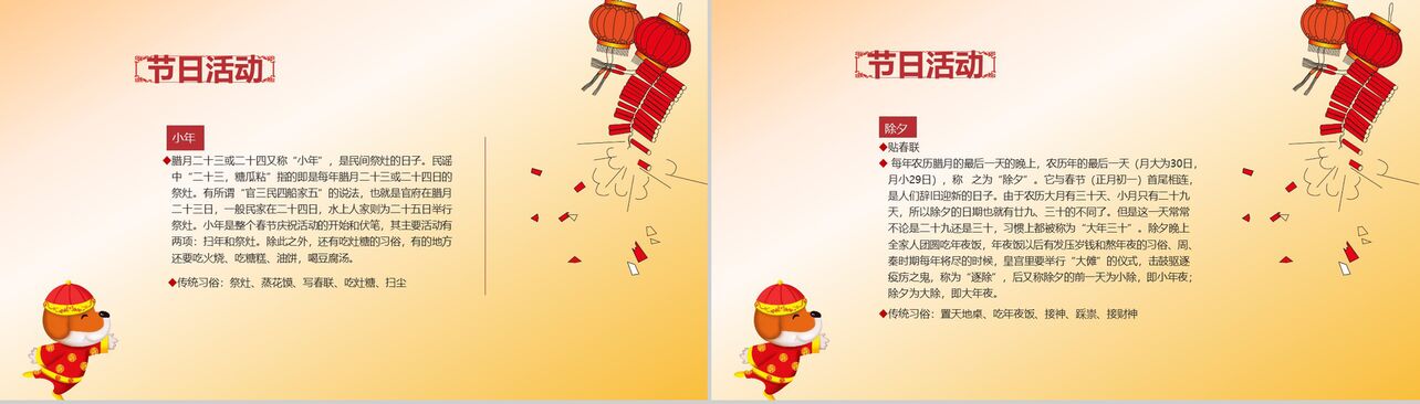 春节历史发展节日庆典PPT模板