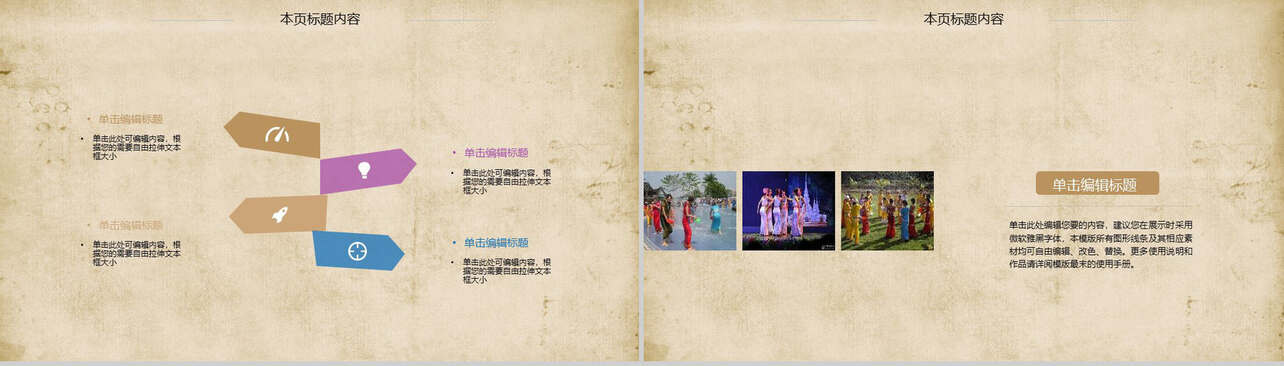 中国少数民族傣族舞蹈教育培训PPT模板