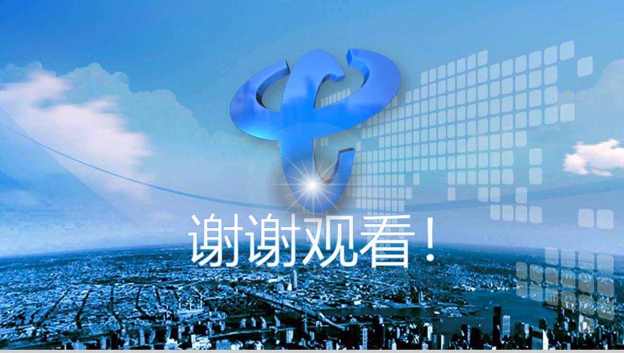 中国电信专项述职报告工作总结PPT模板