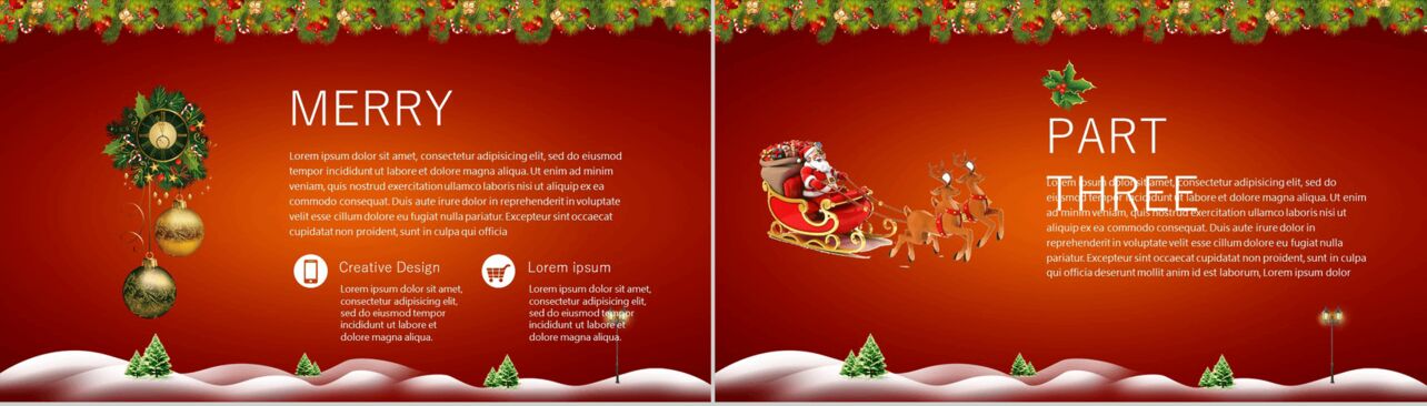 红色创意缤纷圣诞狂欢夜活动策划PPT模板