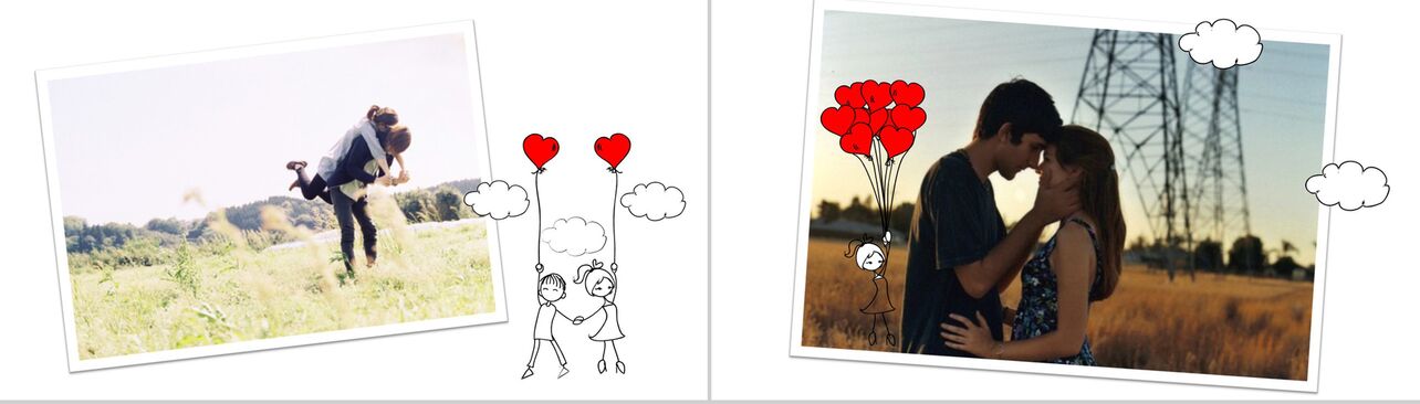 手绘卡通小人婚礼情人节浪漫告白策划方案PPT模板