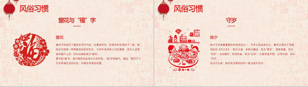 中国风春节传统文化宣传PPT模板