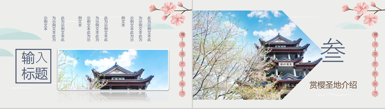 樱花节日本赏樱之旅策划方案PPT模板