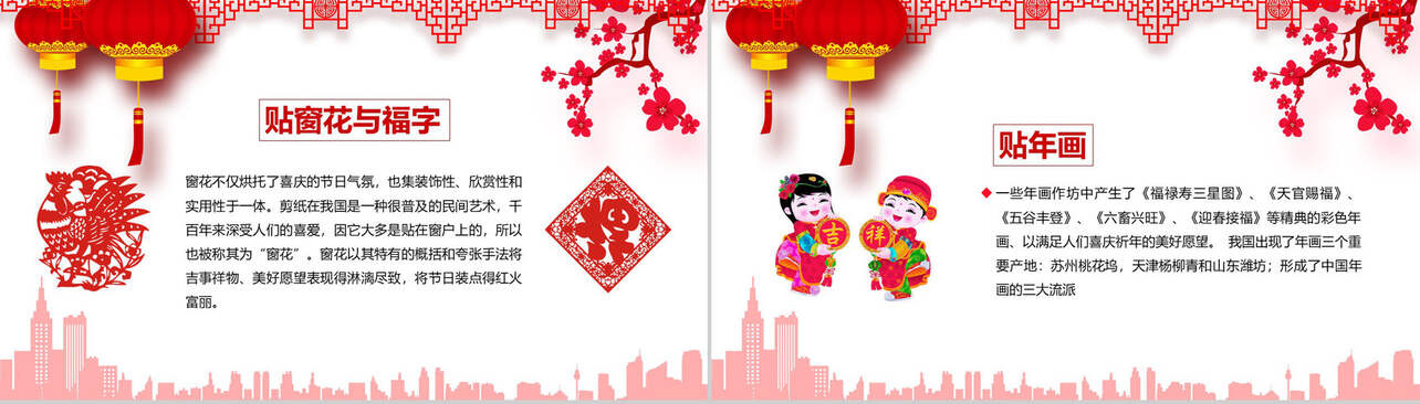 春节新年传统习俗PPT模板