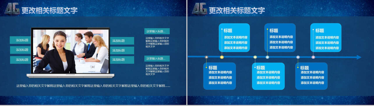 4G快人一步中国网络信息企业工作总结PPT模板