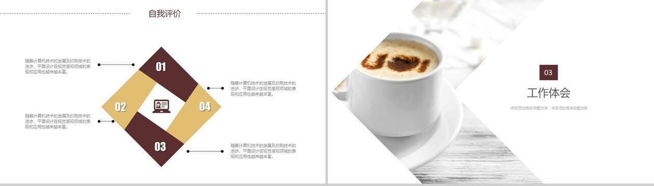 咖啡饮品业工作总结商务总结PPT模板