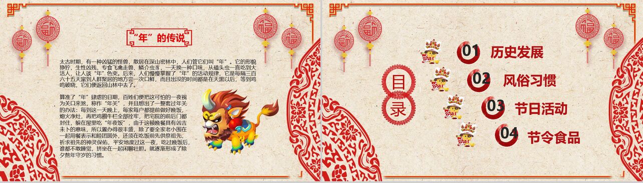 迎新春春节习俗传统文化普及PPT模板