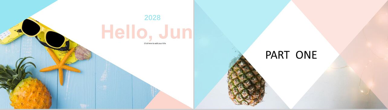 夏季美食菠萝介绍宣传PPT模板