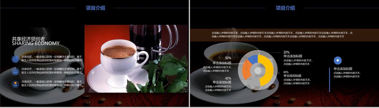 高端商务休闲咖啡产品介绍咖啡厅主题演讲推广PPT模板