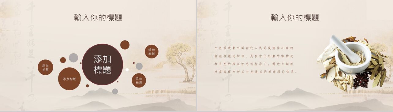 传统简约中医文化文化传承广告宣传PPT模板