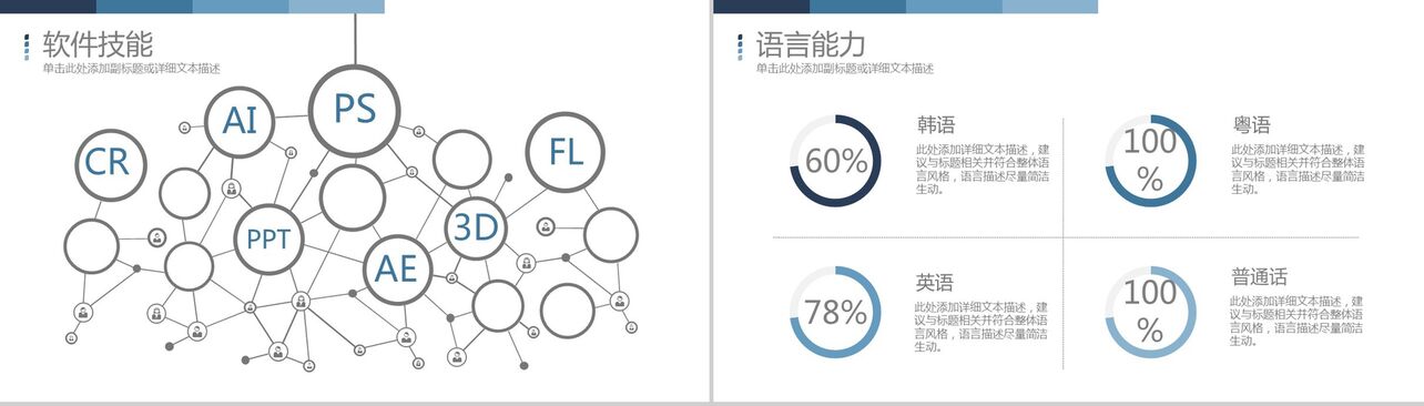 时尚大气简约个人求职竞聘简历PPT模板