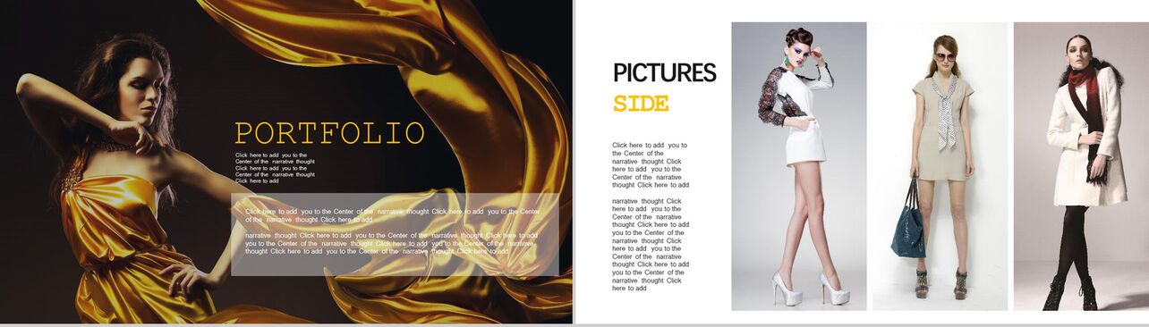 杂志风时尚元素展示品牌营销PPT模板