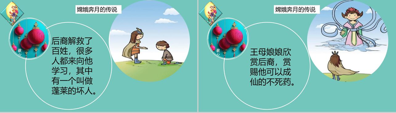 绿色卡通唯美创意中秋节主题班会活动策划PPT模板