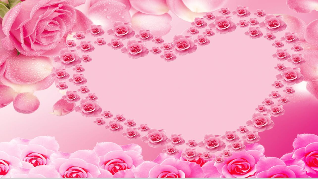 粉色浪漫情人节温馨通用PPT模板