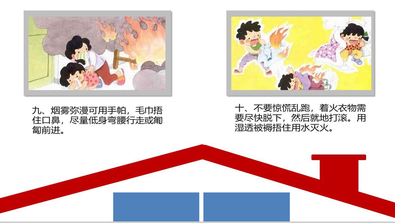 可爱卡通动画儿童消防安全知识教育培训动态PPT模板