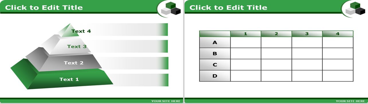 绿色实用简约图表商务PPT模板