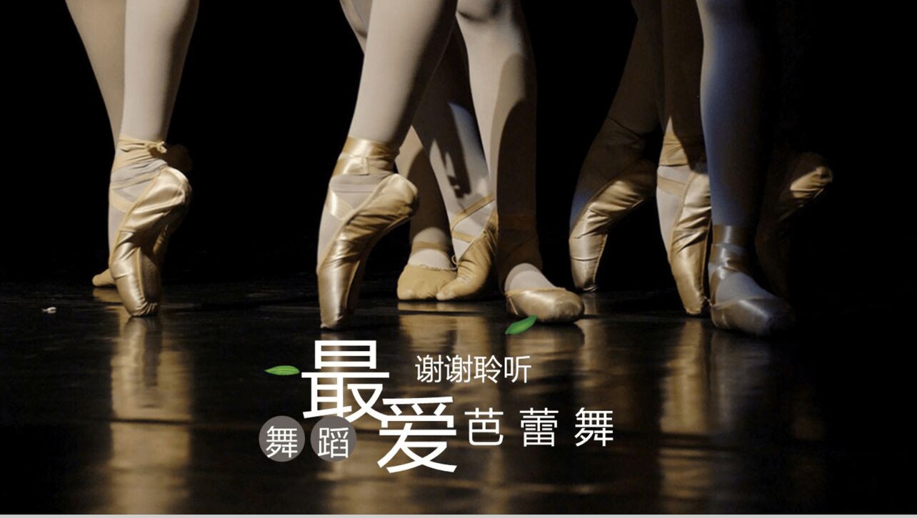精美芭蕾舞舞蹈艺术教育培训动态PPT模板
