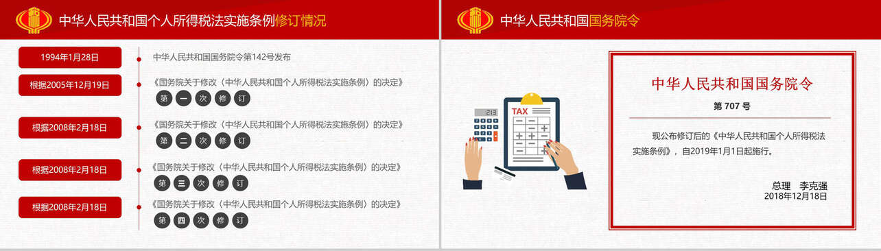 中华人民共和国个人所得税法实施条例解读PPT模板