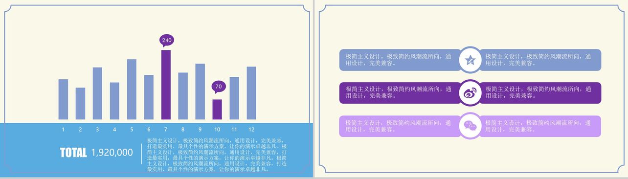 紫蓝水墨清新商务计划书工作总结PPT模板