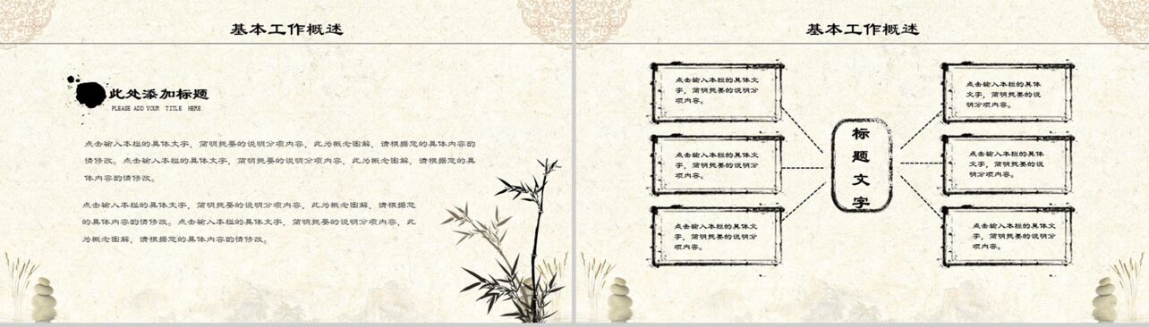 古典复古中国风水墨中医文化汇报总结PPT模板