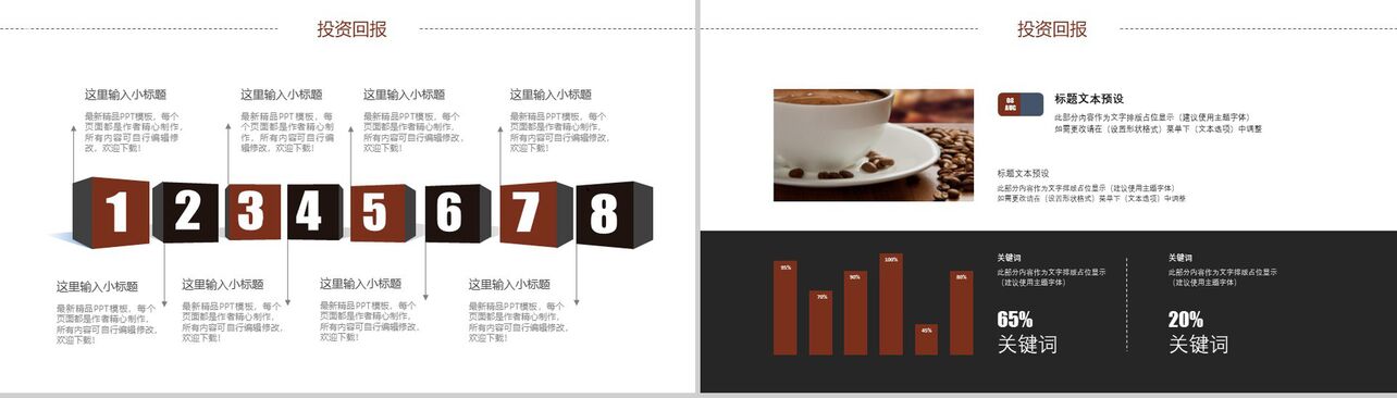 咖啡主题计划总结企业宣传PPT模板