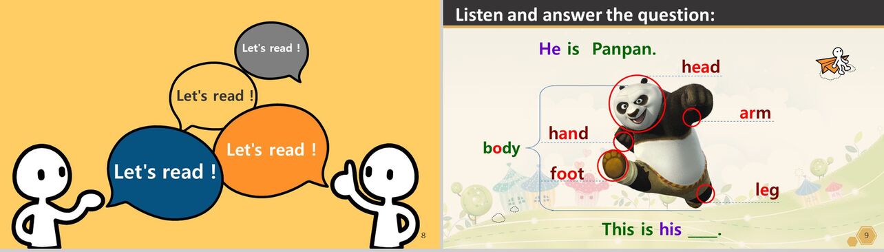 卡通儿童英语教育培训汇报总结PPT模板
