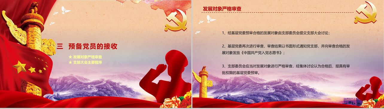 中国共产党党员发展入党流程培训PPT模板