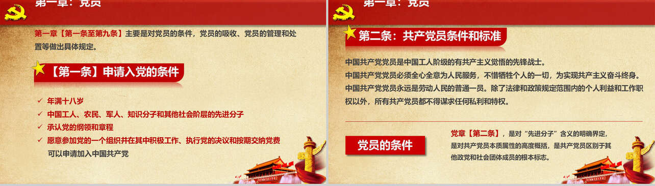 严格遵守党章中国共产党章程学习解读PPT模板