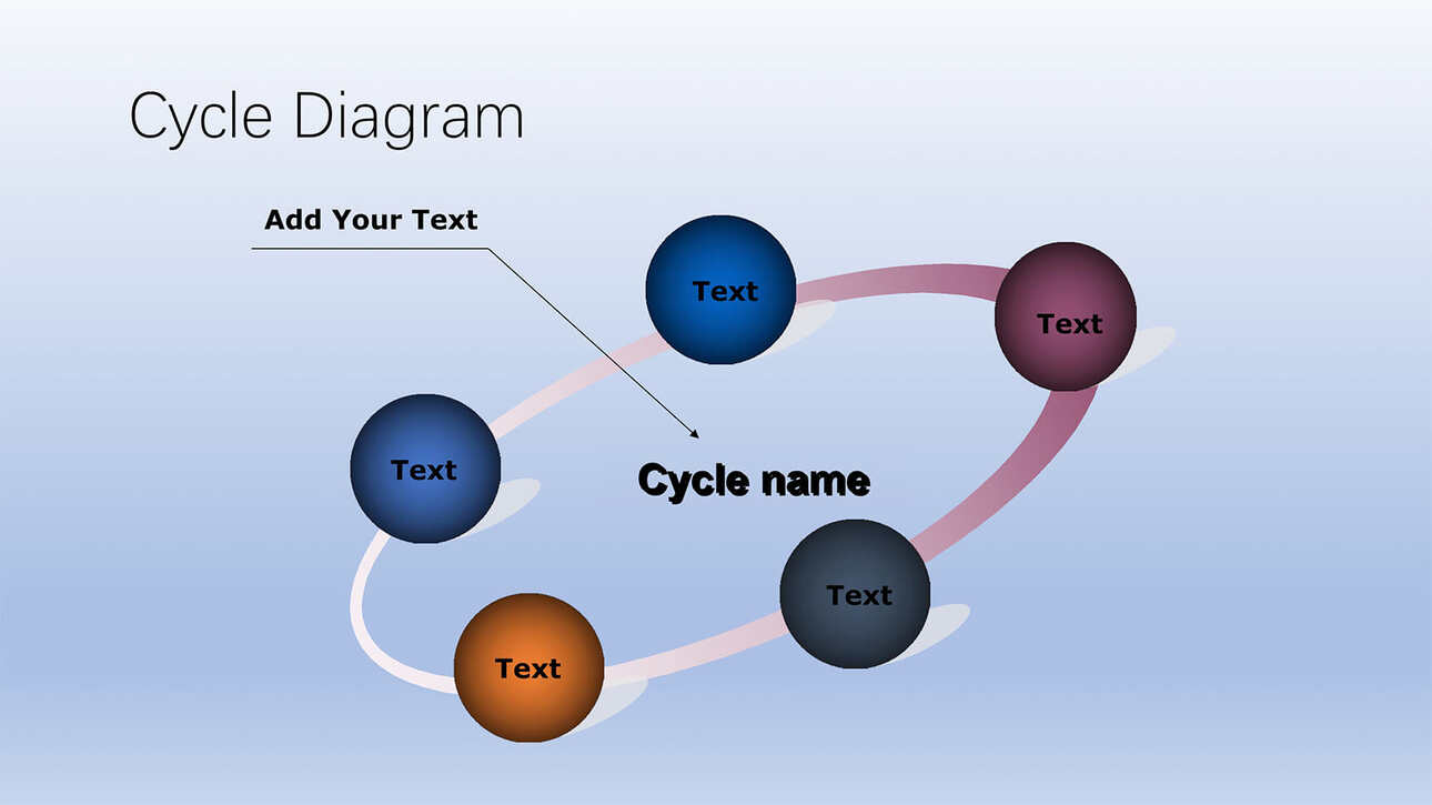 简约循环步骤流程图PPT图表原创模板精选