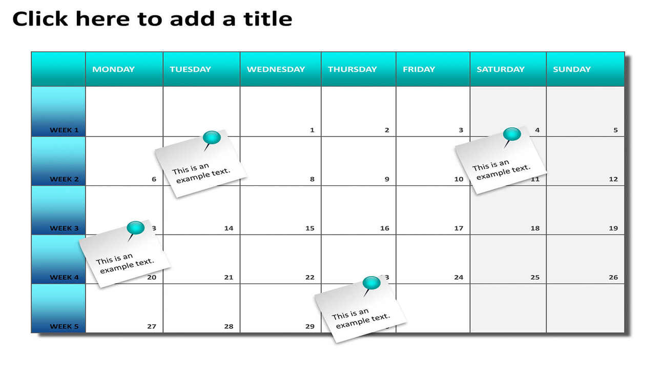 商务日历标记蓝色甘特图PPT图表原创模板精选