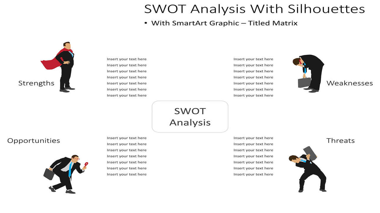 形象化剪影SWOT分析PPT原创模板精选PPT原创模板精选