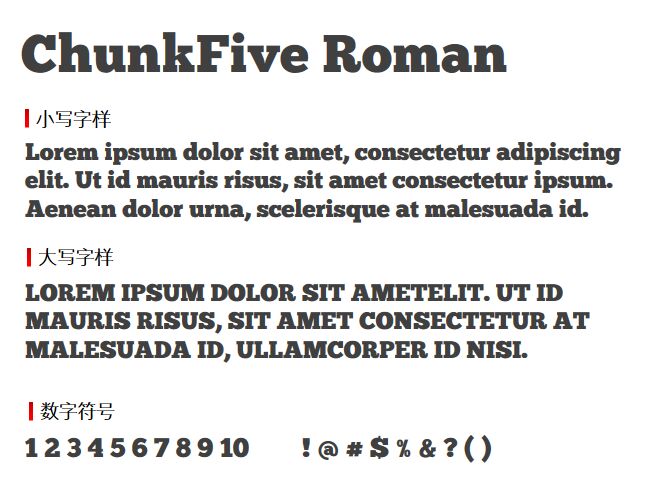 ChunkFive Roman字体