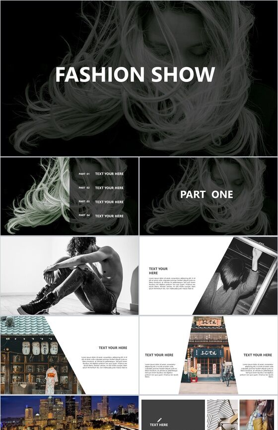 时尚欧美品牌发布会商务计划书PPT模板素材中国网精选