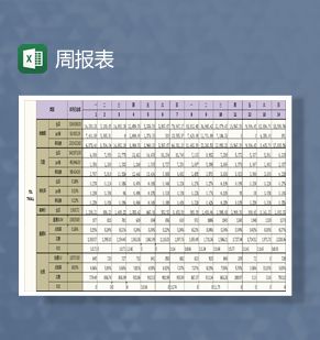 tsl项目周报表Excel表格制作模板素材中国网精选