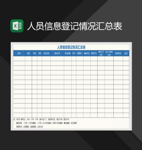 人事统计系统完整的个人信息采录表Excel表格制作模板素材中国网精选