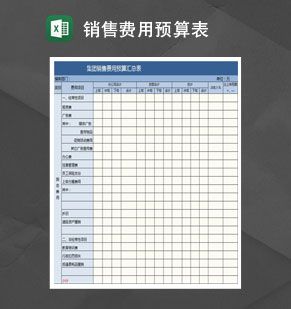 集团营销费用预算汇总表Excel表格制作模板素材中国网精选