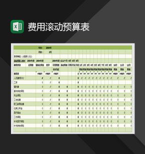 公司部门费用滚动预算表Excel表格制作模板素材中国网精选