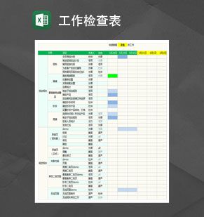 网店年中大促团队工作检查表Excel表格制作模板素材中国网精选