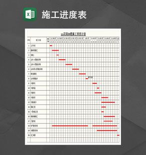 楼房施工季度计划表Excel表格制作模板素材中国网精选