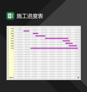 施工进度计划表Excel表格制作模板素材中国网精选