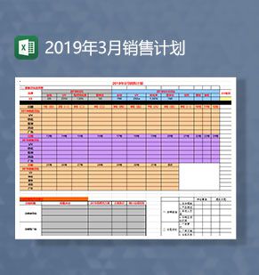 月销售计划和规划Excel表格制作模板素材中国网精选