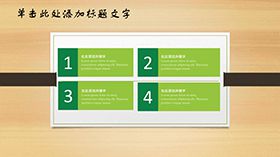 绿色淡雅简约时间轴PPT图表模板素材中国网精选
