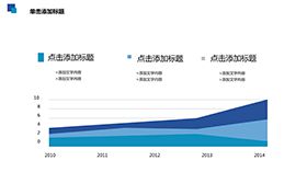 蓝色商务时间轴简约PPT图表模板素材中国网精选