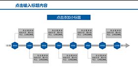 简洁月份时间轴PPT模板素材中国网精选