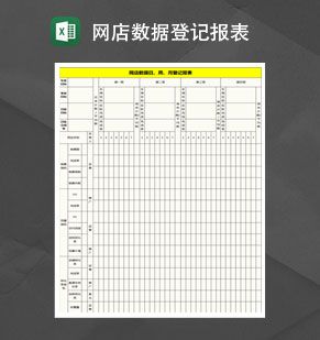 网店日常数据统计表Excel表格制作模板素材中国网精选