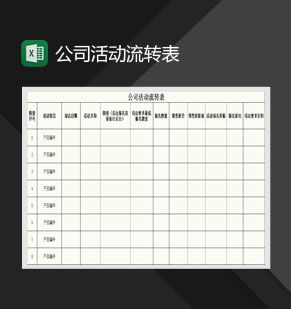 公司活动申请详情表Excel表格制作模板素材中国网精选