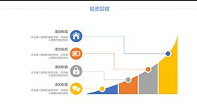 上升趋势折线图PPT图表模板素材中国网精选