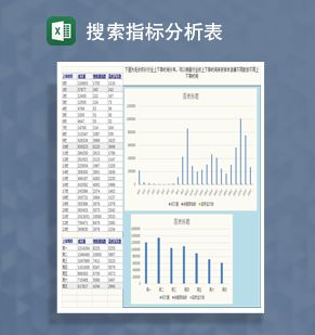 旗舰店搜索执行表Excel表格制作模板素材中国网精选